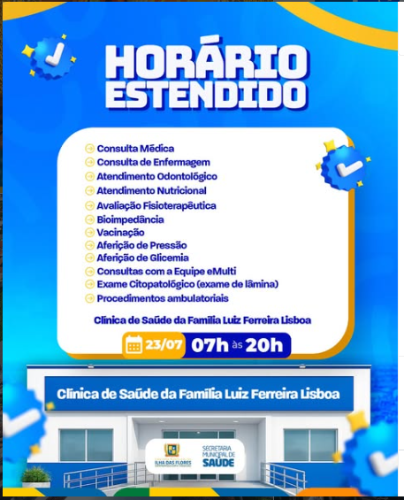ðŸ“¢ HorÃ¡rio Estendido na SaÃºde!